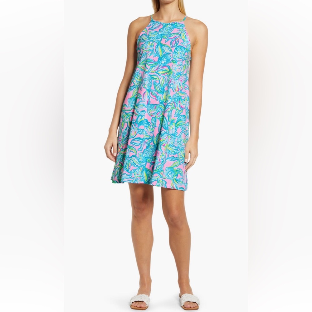 *NWOT* Lilly Pulitzer Margot Floral Halter Dress - Size LARGE